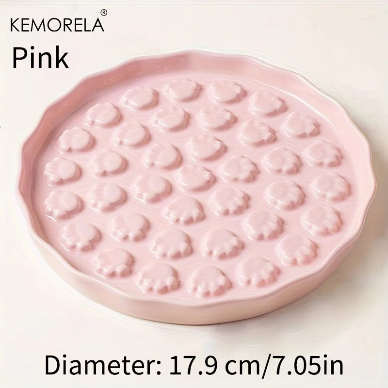 Ceramic Slow Feeder Cat Bowl