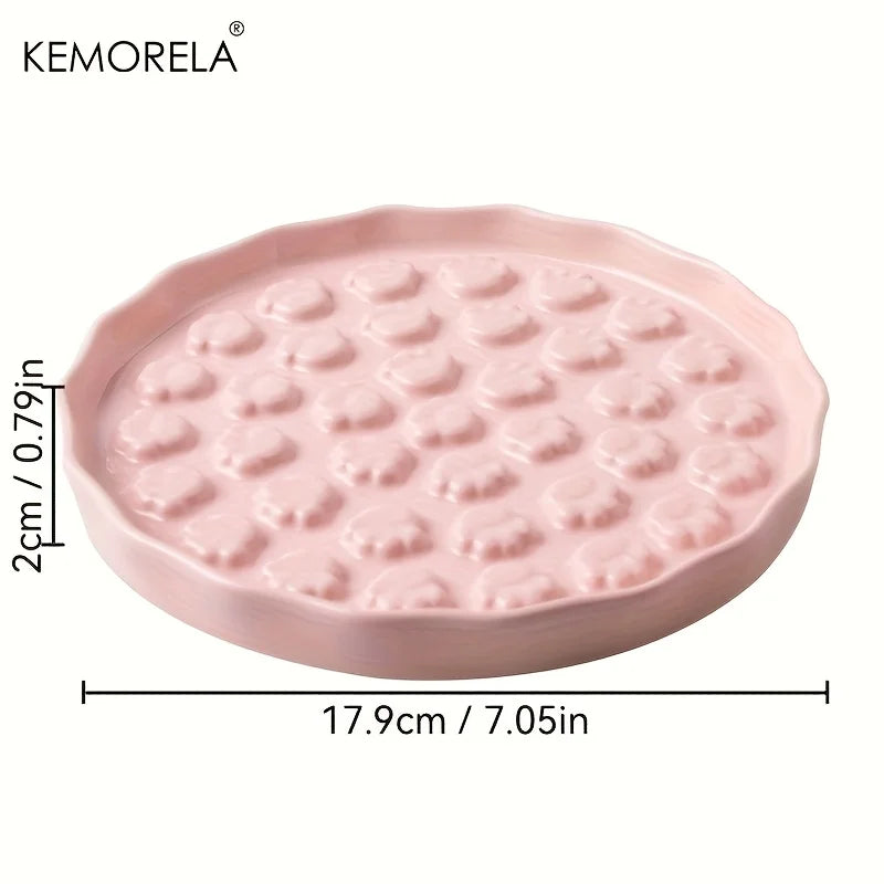 Ceramic Slow Feeder Cat Bowl
