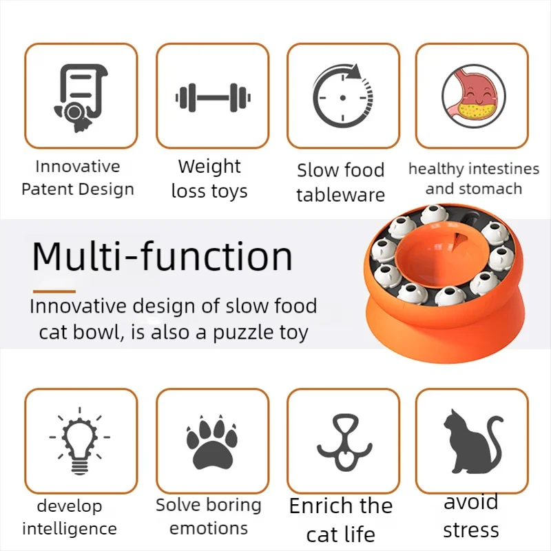 Puzzle Slow Feeder Cat Bowl