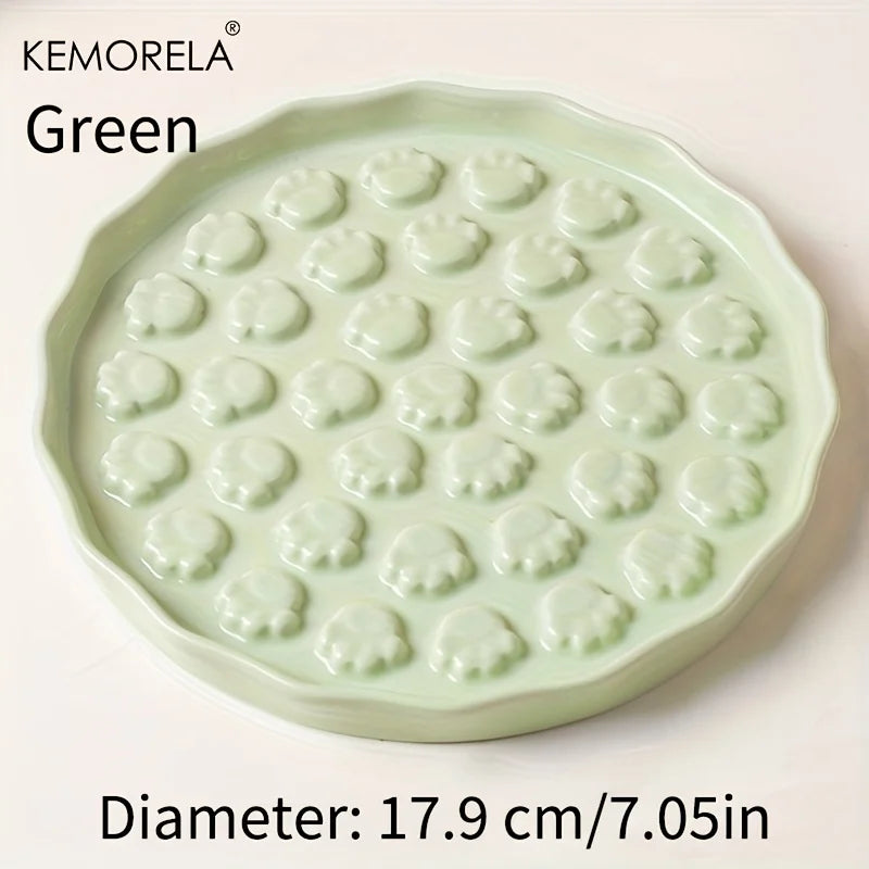 Ceramic Slow Feeder Cat Bowl