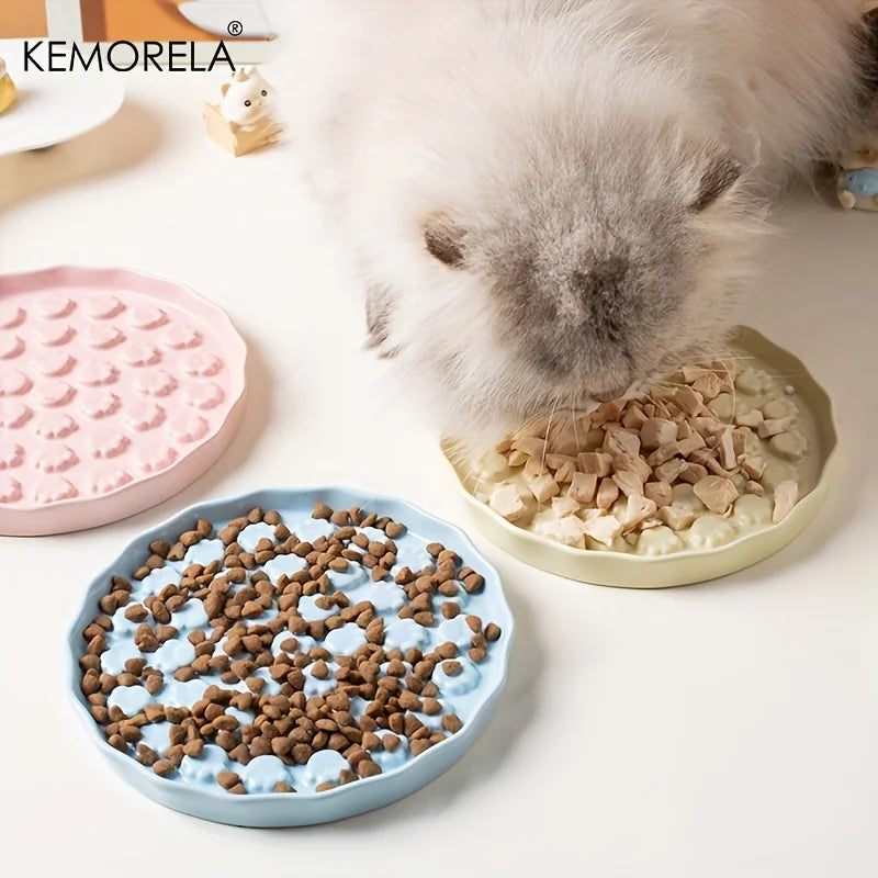 Ceramic Slow Feeder Cat Bowl