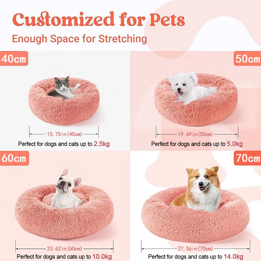 Plush Donut Pet Bed