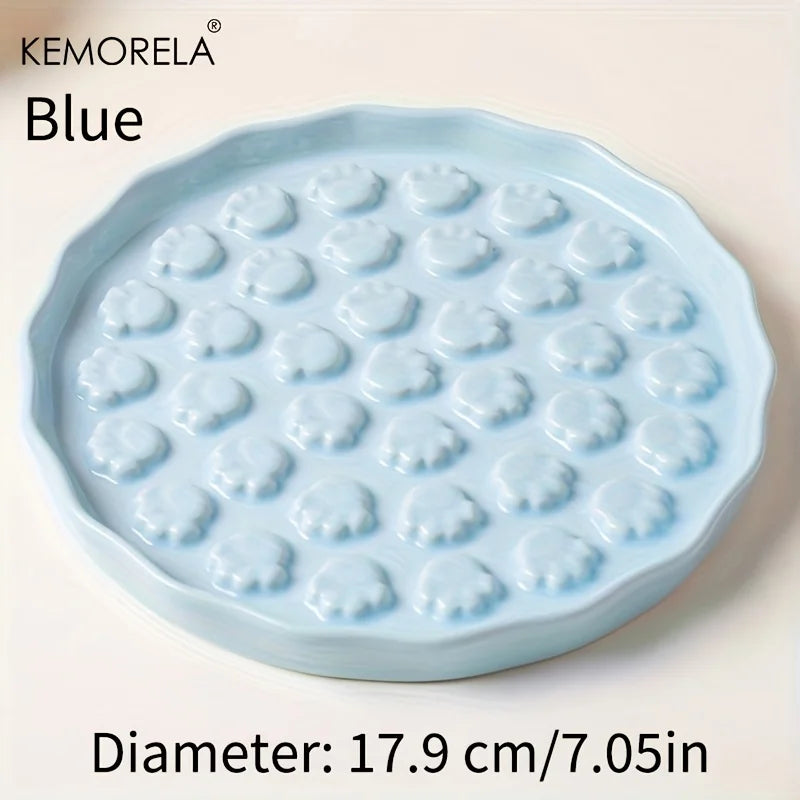 Ceramic Slow Feeder Cat Bowl